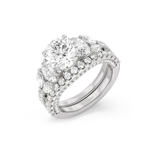 White gold diamond ring - white, for