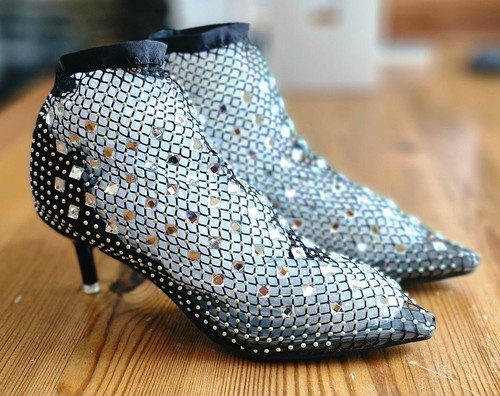 Women mesh diamonte ankle - women's,