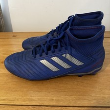 Adidas Predator 2018  In Blue Uk Size 9 Art #BB8112 Preowned Moulded Studs GC