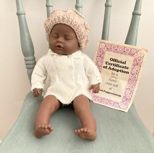 Vintage  1980’s Lissi Puppenfrabrik Black Baby Doll & Certificate