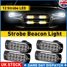 4X 12 LED Strobe Light Bar Car