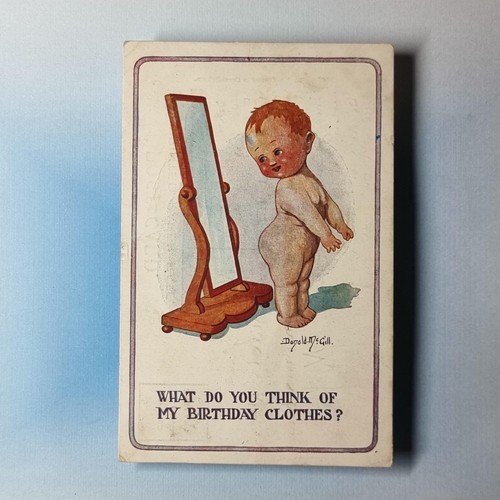 Comic postcard 1921 - comic, birthday
