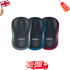 Logitech M185 Wireless Optical Mouse + USB Receiver Fit Compact PC Laptop Mouse