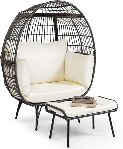Oversized rattan egg chair - rattan,