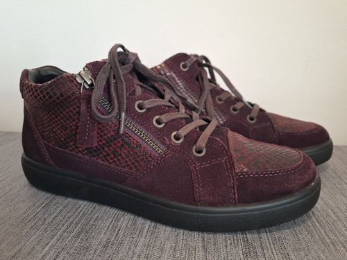 Hotter rapid burgundy suede - burgundy,