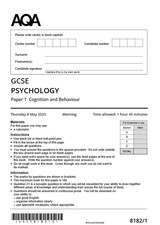 AQA GCSE Psychology 2025 All