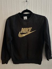 Size Medium Black And Gold Nike Jumper  Good Condition