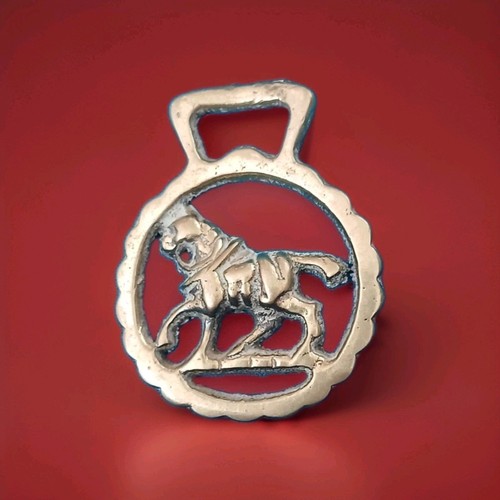 Vintage antique brass - brass, horse