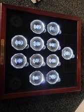 Rangers Greatest Ever Eleven Crystal Medallions In A Illuminated Display Case