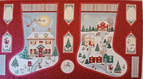 Makower red fabric christmas - red,