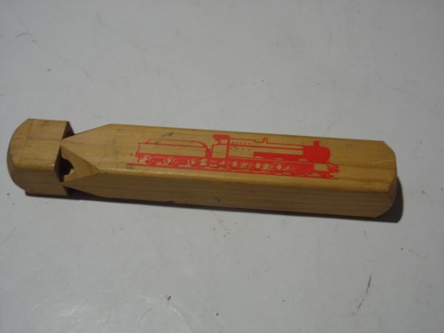 Vintage wooden shrill train - wooden,