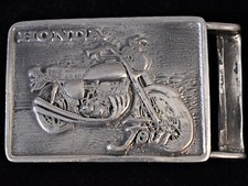 1970's Honda CB500 Four Model Vintage Pewter Belt Buckle