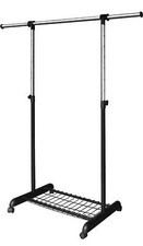 LiaMeE Free-standing Standard Rod Garment Rack for Hanging Clothes