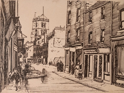 Print old town - print, of