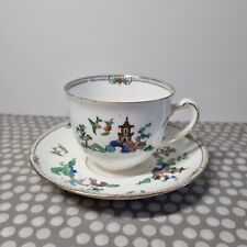 Vintage Tuscan China Cup And Saucer With Oriental Style Decoration