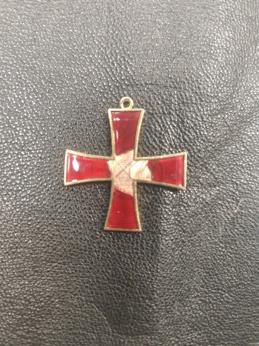 Masonic jewel red - masonic, cross