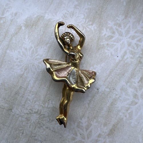 Vintage gold tone ballerina - vintage,