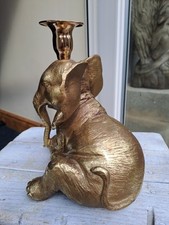 Brass effect sitting elephant