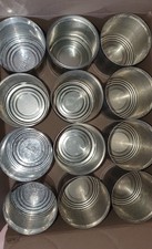 12 Medium sized Empty Tin Cans