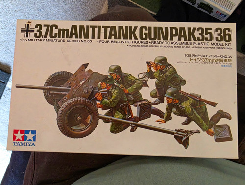 Tamiya 7cm anti tank - tamiya, 3.7cm