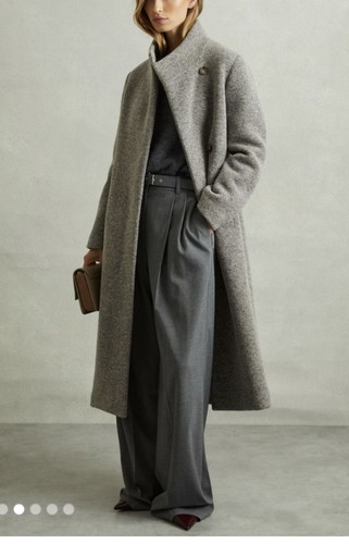 Reiss size wool blend grey - blend,