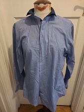 Mens Primark Size 16.5 Collar Navy White Fleck Check Slim Fit Shirt