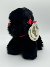 Vintage Black Poodle Plush Soft Toy Dog Teddy Puppy lover gift