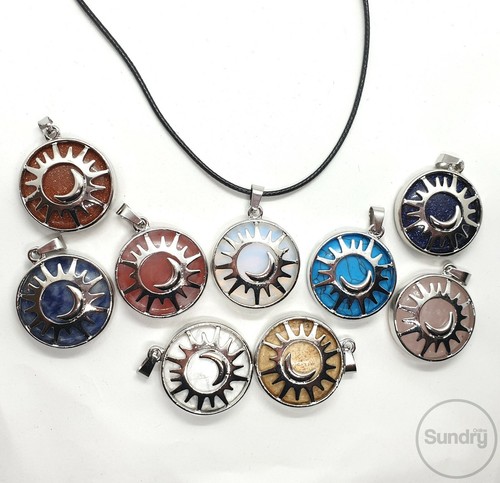 Sun and moon - quartz, necklace