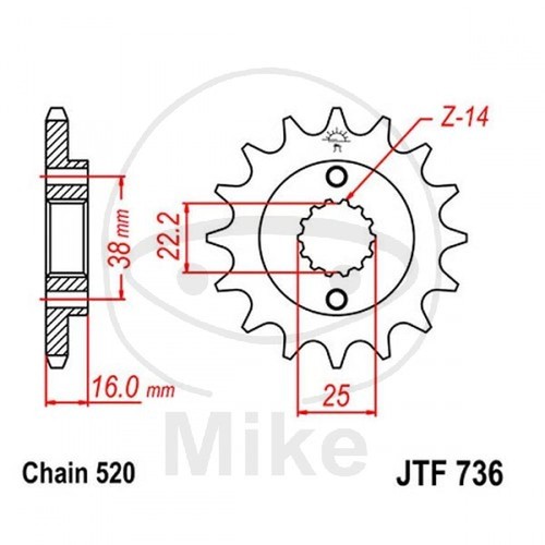 Sprocket z15 520 - z15,