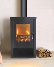 Wood burning stove fireplace - wood,