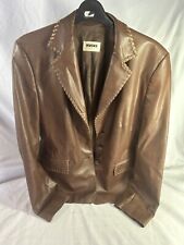 Vintage Hucke Woman Faux Leather Jacket. Rodeo Style. Brown. Size 12. VGUC