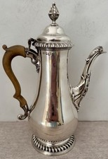 EARLY FINE QUALITY GEORGIAN ENGLISH STERLING COFFEE POT JAMES BAKER LONDON 1768