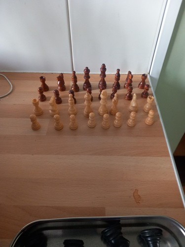 Spare wooden chess pieces - ,