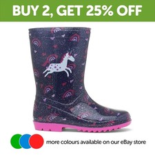 Girls Wellies Blue Kids