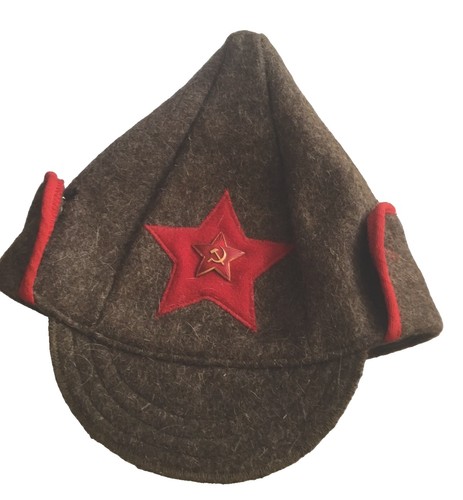 Russian red army hat - red,