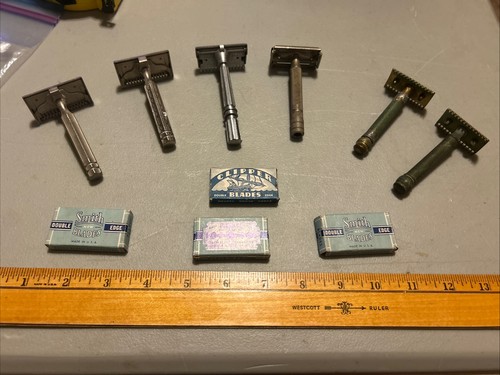 Lot vintage safety razors - safety,