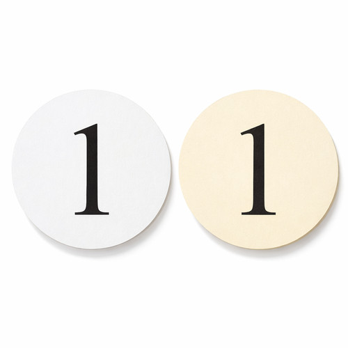 Table numbers white ivory - numbers,