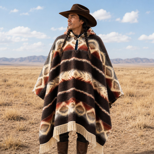 Baby alpaca wool hooded aztec - baby,