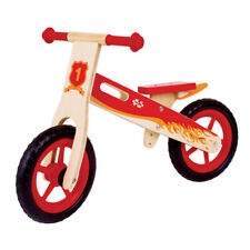 Bigjigs Toys Wooden My First Balance Bike (Pink) Stable Running Kids Toddler