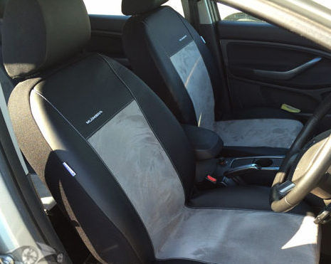 Leatherette tailored front