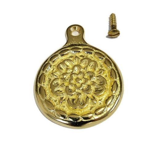 Brass bed bolt - cover, polished