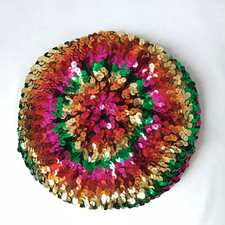Abba Sequin Beret Beanie