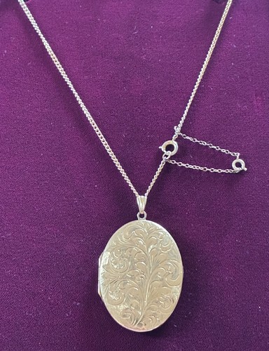 Large 9ct rolled gold oval - large,