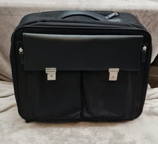 Cerruti 1881 pilot travel case suitcase traveller black hand luggage vintage 