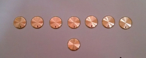 Fisher brass pcs set knobs - fisher,