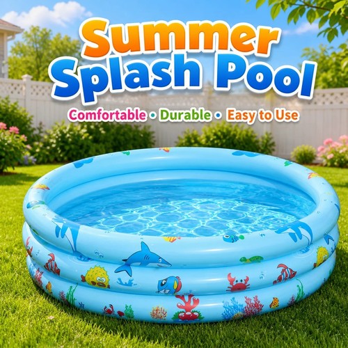 Inflatable round swimming pool - swimming,