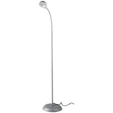 Silver LED Floor Lamp with Adjustable Spotlight Refurbished Reading Light