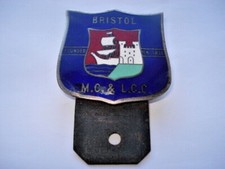 C1930S VINTAGE BRISTOL M.C.& L.C.C.FOUNDED IN 1911 ENAMEL CAR BADGE