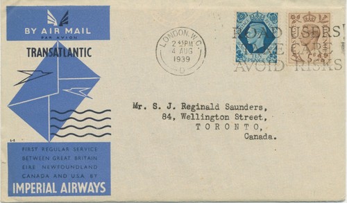 1939 imperial airways - 1939, first
