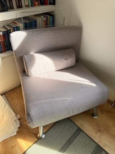 Grey fabric adjustable sofa - fabric,